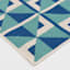 (E503) Sunny Club Blue Pinwheel Primo Outdoor Runner, 2x6
