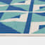 (E503) Sunny Club Blue Pinwheel Primo Outdoor Runner, 2x6