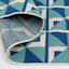 (E503) Sunny Club Blue Pinwheel Primo Outdoor Runner, 2x6
