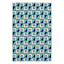 (E503) Sunny Club Blue Pinwheel Primo Outdoor Accent Rug, 3x5