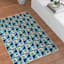(E503) Sunny Club Blue Pinwheel Primo Outdoor Accent Rug, 3x5