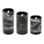 Crosby St. Set of 3 Marbled Wax LED Pillar Candle with Timer