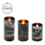 Crosby St. Set of 3 Marbled Wax LED Pillar Candle with Timer