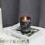 Crosby St. Black Marbled Wax LED Pillar Candle with 6-Hour Timer, 3x4