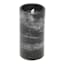 Crosby St. Black Marbled Wax LED Pillar Candle with 6 Hour Timer, 3x6