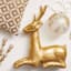 Gold Paper Sitting Reindeer, 17"