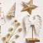 Gold Glittered Star Ornament, 8"