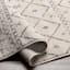 (D483) Found & Fable Roma Ivory Diamond Design Area Rug, 5x7