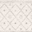 (D483) Found & Fable Roma Ivory Diamond Design Area Rug, 5x7