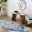 (D493) Floransa Blue Medallion Runner, 2x7