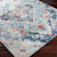 (D493) Floransa Blue Medallion Accent Rug, 3x5