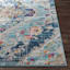 (D493) Floransa Blue Medallion Accent Rug, 3x5