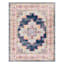 (D494) Found & Fable Floransa Blue & Pink Medallion Area Rug, 5x7
