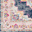 (D494) Found & Fable Floransa Blue & Pink Medallion Area Rug, 8x10
