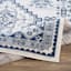 (D496) Roma Blue Medallion Accent Rug, 3x5