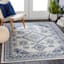 (D496) Roma Blue Medallion Accent Rug, 3x5
