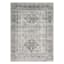 (D507) Monte Carlo Grey Medallion Border Area Rug, 5x7