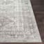 (D507) Monte Carlo Grey Medallion Border Area Rug, 5x7