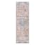 (B811) Amore Rust & Blue Medallion Runner, 2x8