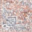 (B811) Amore Rust & Blue Medallion Runner, 2x8