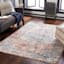 (B811) Amore Rust & Blue Medallion Runner, 2x8