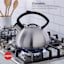 Copco Valencia Silver Stainless Steel Tea Kettle, 2.3qt