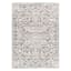 (B862) Found & Fable Lyna Grey & White Patterned Washable Area Rug, 5x7