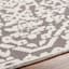 (B862) Found & Fable Lyna Grey & White Patterned Washable Area Rug, 5x7