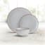 12-Piece Kohan Grey Stoneware Dinnerware Set