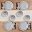 12-Piece Kohan Grey Stoneware Dinnerware Set
