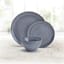 12-Piece Drea Blue Stoneware Dinnerware Set