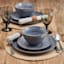 12-Piece Drea Blue Stoneware Dinnerware Set