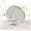 12-Piece Drea White Stoneware Dinnerware Set