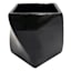 Crosby St. Indoor Two-Tone Swirled Square Black Planter, 4.7"