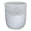 White Two-Tone Reactive Glaze Outdoor Planter, Large