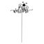 Welcome with Bee Black Metal Yard Pick, 18"