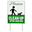 Please Clean Up After Your Dog Metal Yard Pick, 22"