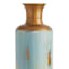 Blue & Gold Metal Floor Vase, 36"
