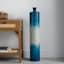 Blue Ombre Metal Bottle Floor Vase, 38"