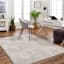 (B879) Alder Taupe High-Low Washable Area Rug, 8x10