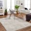 (B879) Alder Taupe High-Low Washable Accent Rug, 3x5