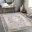 (D600) Lavadora Black & Taupe Medallion Washable Area Rug, 5x7