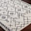 (B880) Lykke Black & White High-Pile Washable Area Rug, 8x10