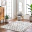 (B880) Lykke Black & White High-Pile Washable Area Rug, 8x10