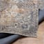 (B881) Tahmis Black & Gold Medallion Washable Area Rug, 5x7