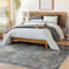 (B881) Tahmis Black & Gold Medallion Washable Area Rug, 5x7