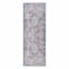 (B882) Colin Blue Medallion Washable Runner, 2x7