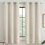 2-Pack Eclipse Nate Ivory Magnetic Closure Blackout Curtain Panel Set, 63"