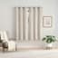 2-Pack Eclipse Nate Ivory Magnetic Closure Blackout Curtain Panel Set, 63"
