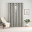 2-Pack Eclipse Nate Grey Magnetic Closure Blackout Curtain Panel Set, 84"